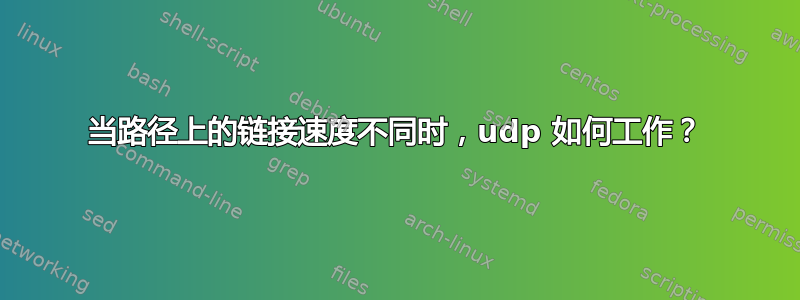 当路径上的链接速度不同时，udp 如何工作？