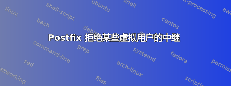 Postfix 拒绝某些虚拟用户的中继