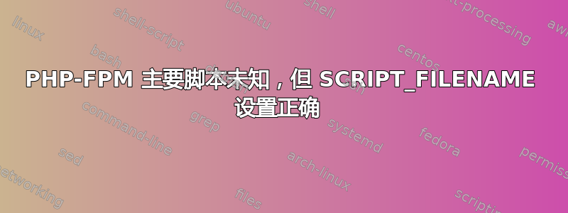 PHP-FPM 主要脚本未知，但 SCRIPT_FILENAME 设置正确 