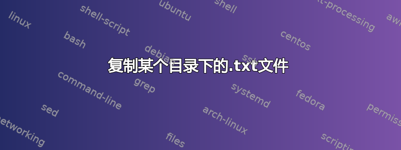 复制某个目录下的.txt文件