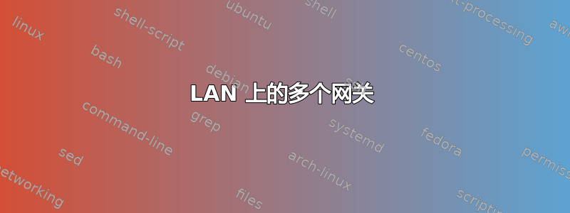 LAN 上的多个网关