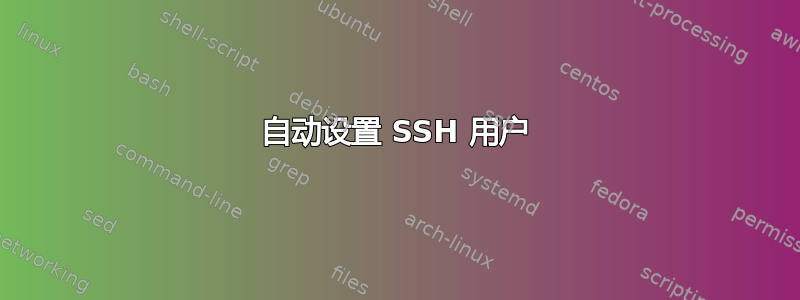 自动设置 SSH 用户