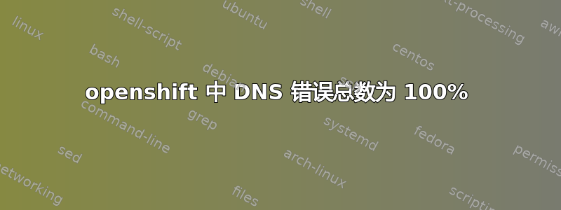 openshift 中 DNS 错误总数为 100%