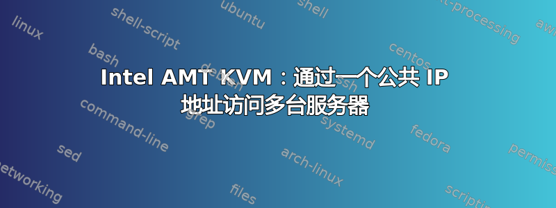 Intel AMT KVM：通过一个公共 IP 地址访问多台服务器