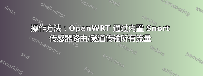 操作方法：OpenWRT 通过内置 Snort 传感器路由/隧道传输所有流量