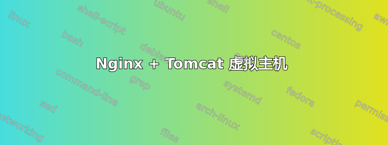 Nginx + Tomcat 虚拟主机