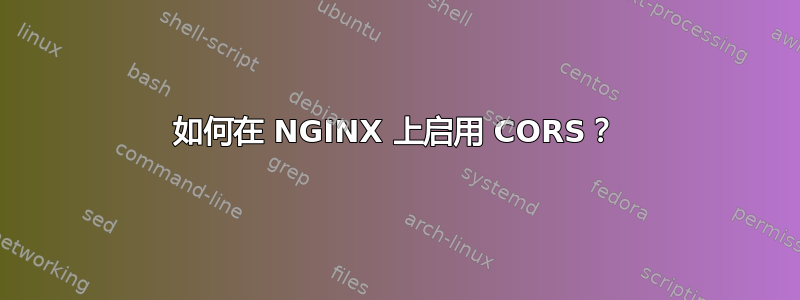 如何在 NGINX 上启用 CORS？