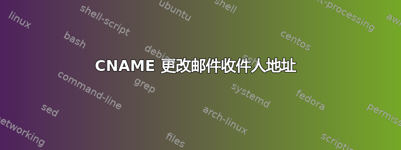 CNAME 更改邮件收件人地址 