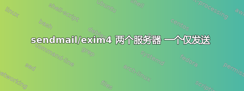 sendmail/exim4 两个服务器 一个仅发送