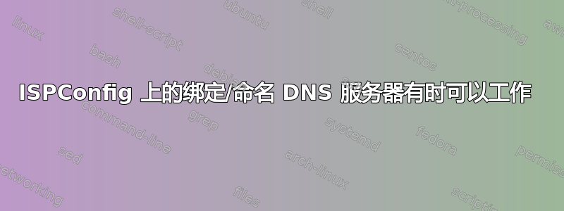 ISPConfig 上的绑定/命名 DNS 服务器有时可以工作 