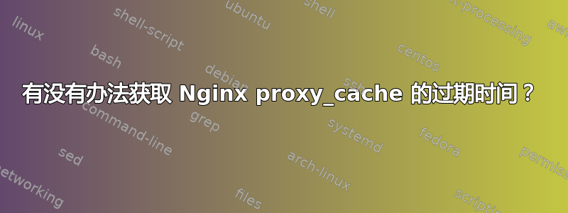 有没有办法获取 Nginx proxy_cache 的过期时间？