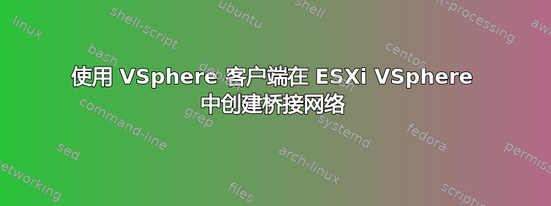 使用 VSphere 客户端在 ESXi VSphere 中创建桥接网络