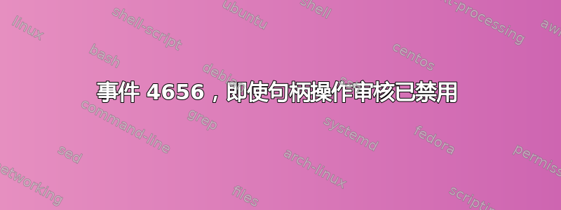 事件 4656，即使句柄操作审核已禁用