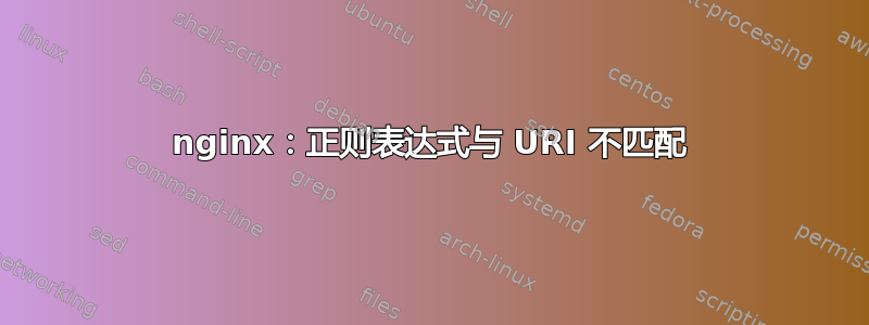 nginx：正则表达式与 URI 不匹配