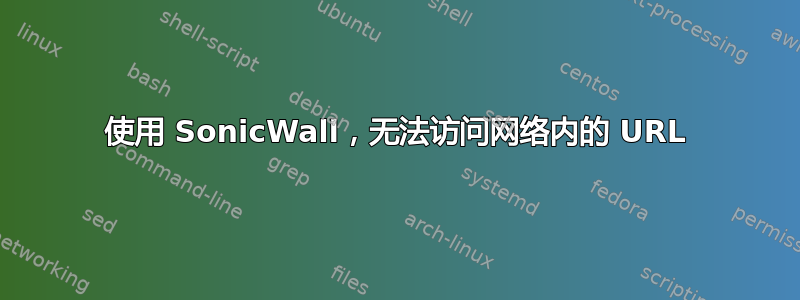 使用 SonicWall，无法访问网络内的 URL