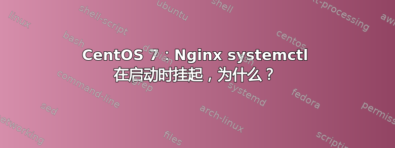 CentOS 7：Nginx systemctl 在启动时挂起，为什么？