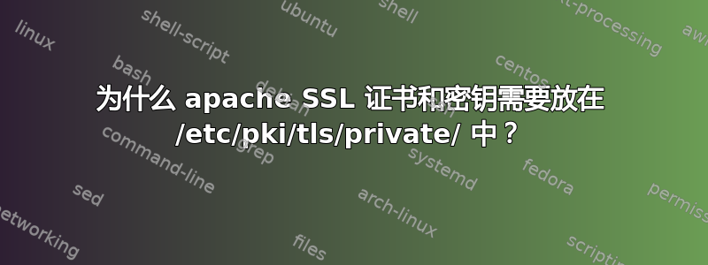 为什么 apache SSL 证书和密钥需要放在 /etc/pki/tls/private/ 中？