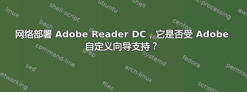 网络部署 Adob​​e Reader DC，它是否受 Adob​​e 自定义向导支持？