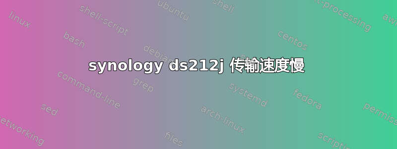 synology ds212j 传输速度慢