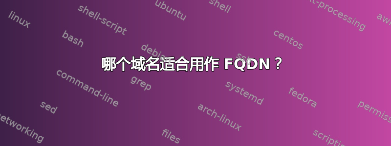 哪个域名适合用作 FQDN？