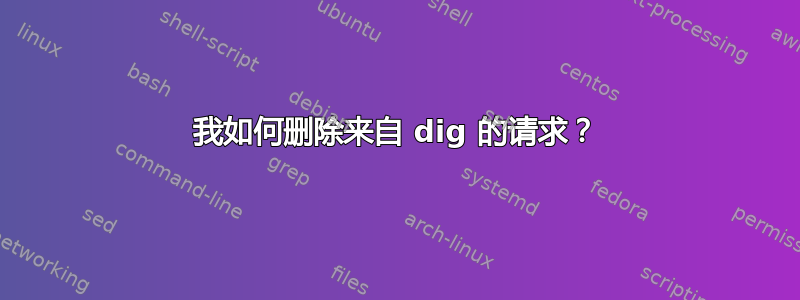 我如何删除来自 dig 的请求？