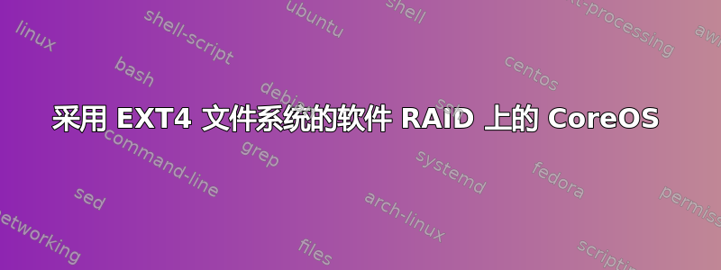 采用 EXT4 文件系统的软件 RAID 上的 CoreOS