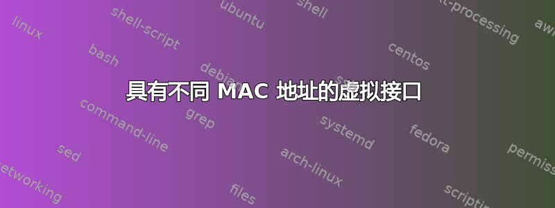 具有不同 MAC 地址的虚拟接口