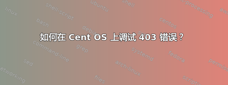 如何在 Cent OS 上调试 403 错误？