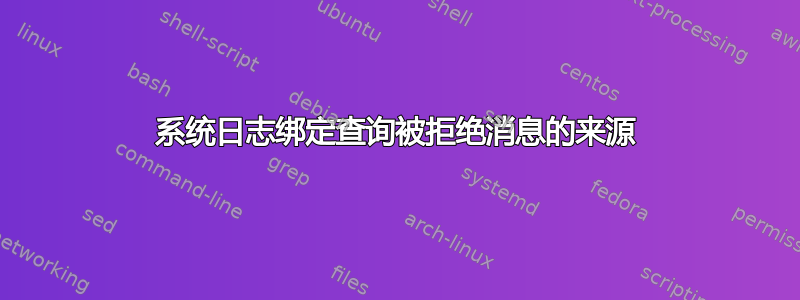 系统日志绑定查询被拒绝消息的来源