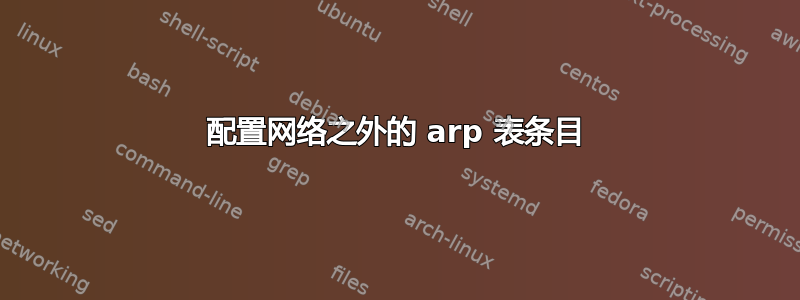 配置网络之外的 arp 表条目