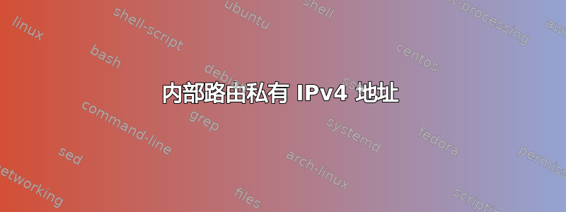 内部路由私有 IPv4 地址