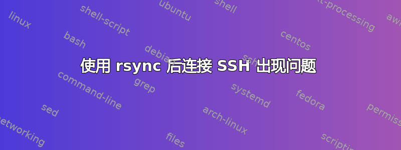 使用 rsync 后连接 SSH 出现问题