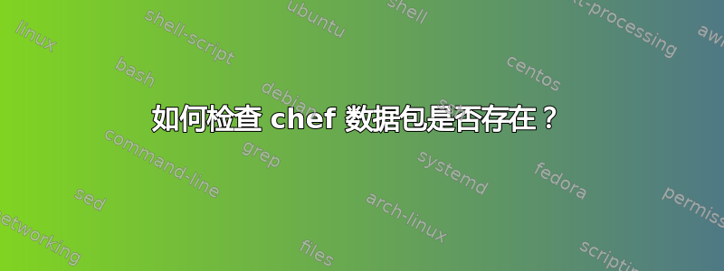 如何检查 chef 数据包是否存在？