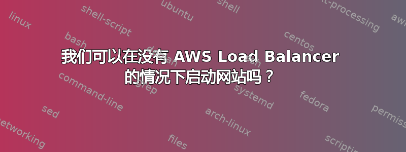 我们可以在没有 AWS Load Balancer 的情况下启动网站吗？