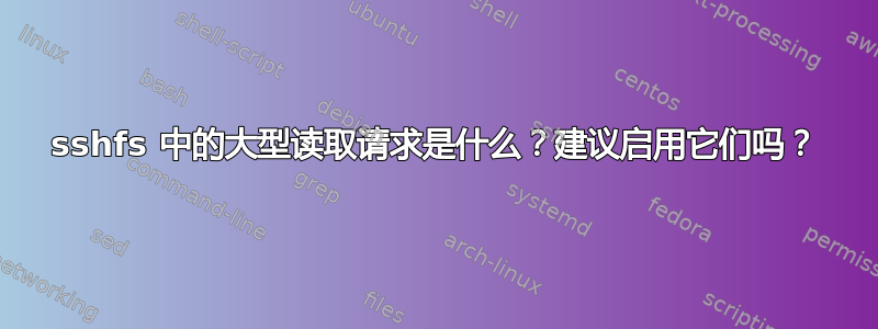 sshfs 中的大型读取请求是什么？建议启用它们吗？