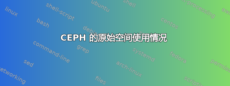 CEPH 的原始空间使用情况