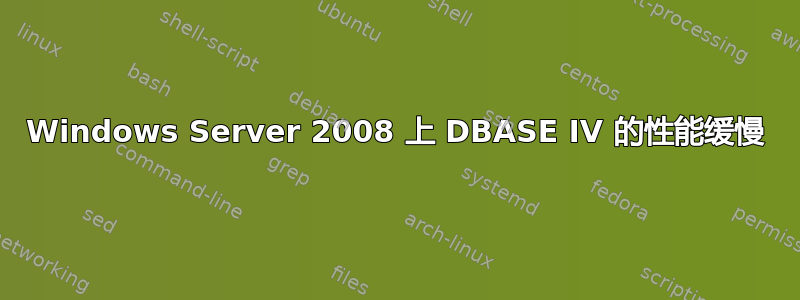 Windows Server 2008 上 DBASE IV 的性能缓慢