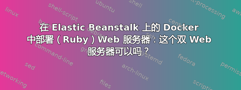 在 Elastic Beanstalk 上的 Docker 中部署（Ruby）Web 服务器：这个双 Web 服务器可以吗？