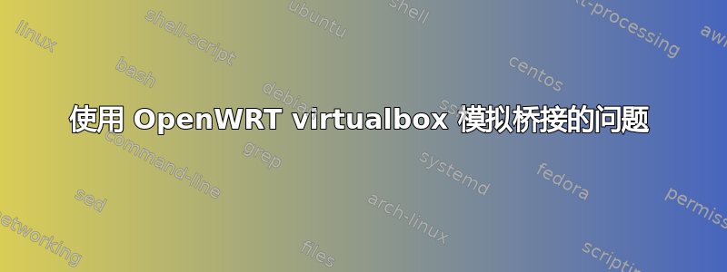 使用 OpenWRT virtualbox 模拟桥接的问题