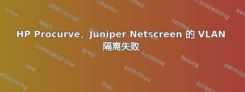 HP Procurve、Juniper Netscreen 的 VLAN 隔离失败