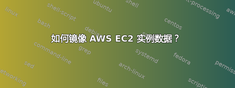 如何镜像 AWS EC2 实例数据？