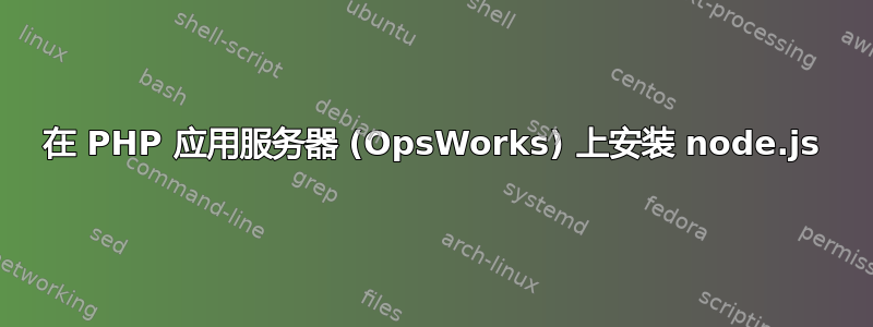 在 PHP 应用服务器 (OpsWorks) 上安装 node.js