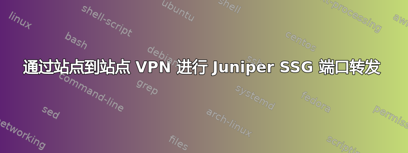 通过站点到站点 VPN 进行 Juniper SSG 端口转发