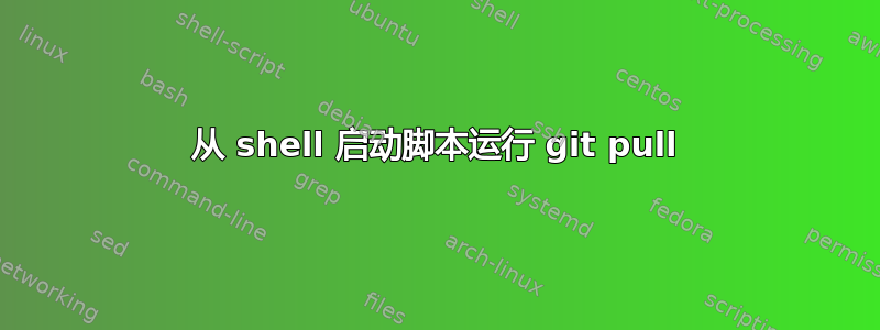 从 shell 启动脚本运行 git pull