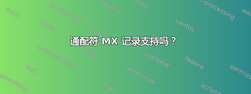 通配符 MX 记录支持吗？