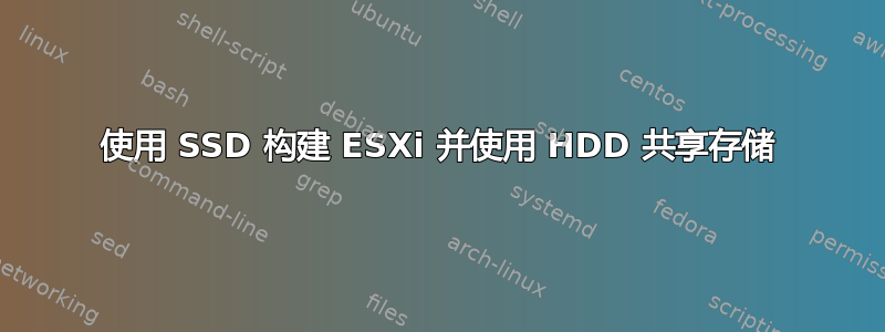 使用 SSD 构建 ESXi 并使用 HDD 共享存储