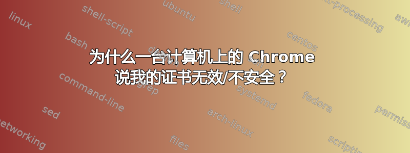 为什么一台计算机上的 Chrome 说我的证书无效/不安全？