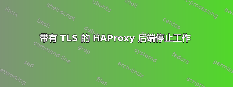 带有 TLS 的 HAProxy 后端停止工作