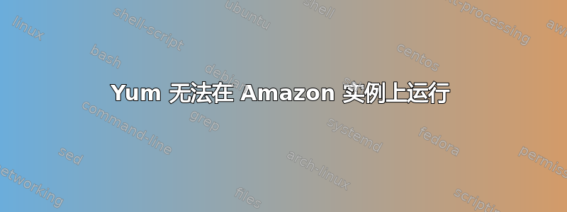 Yum 无法在 Amazon 实例上运行