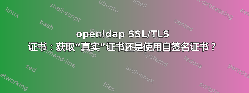 openldap SSL/TLS 证书：获取“真实”证书还是使用自签名证书？